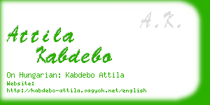 attila kabdebo business card